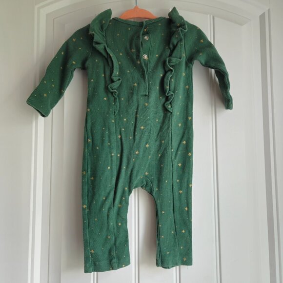 Sale 🎉🥳 4/$25 or $10 Jessica Simpson Green and Purple Rompers Size 3-6M - Picture 8 of 10